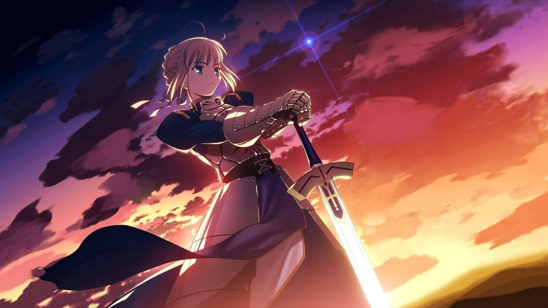 Saber as seen in the action anime with almost no filler, Fate/Zero (Image via Ufotable)